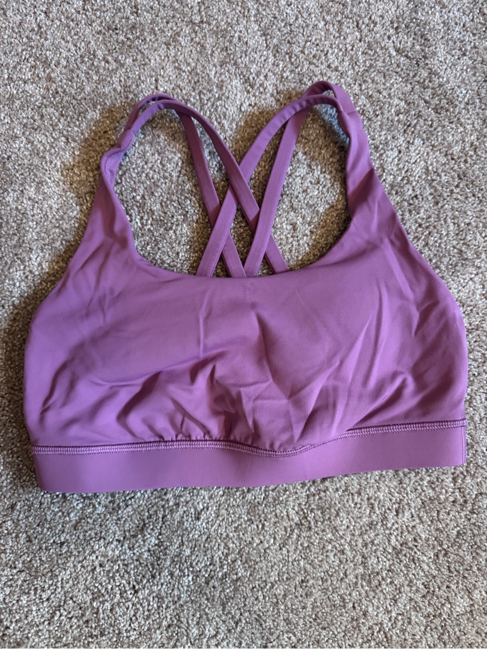 lululemon athletica energy bra purple size 6